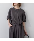【23区/NIJYUSANKU】の【WEB 一部店舗限定/接触冷感】ツイストコットンプレーティング バルーンスリーブ カットソー グレー系|ID:prp329100004570410