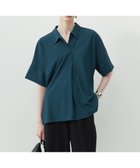 【アイシービー/iCB】の【WEB限定・洗える】シアートリコット スキッパーカットソー ピーコック系|ID: prp329100004570417 ipo3291000000032337655