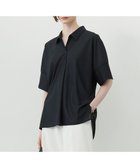 【アイシービー/iCB】の【WEB限定・洗える】シアートリコット スキッパーカットソー ブラック系|ID: prp329100004570417 ipo3291000000033574980