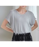【ティアクラッセ/Tiaclasse】の【洗える】ビジュー付きフレンチニット ライトグレー|ID: prp329100004570422 ipo3291000000033712962
