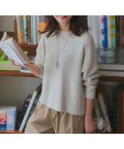 【23区/NIJYUSANKU】の【Oggi3月号掲載/洗える】コットンギマ クロップド ドルマン ニット ベージュ|ID: prp329100004570670 ipo3291000000033713255