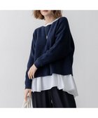 【23区/NIJYUSANKU】の【Oggi3月号掲載/洗える】コットンギマ クロップド ドルマン ニット ネイビー|ID: prp329100004570670 ipo3291000000035634459