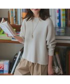 【23区/NIJYUSANKU】の【Oggi3月号掲載/洗える】コットンギマ クロップド ドルマン ニット ベージュ|ID: prp329100004570670 ipo3291000000036380210