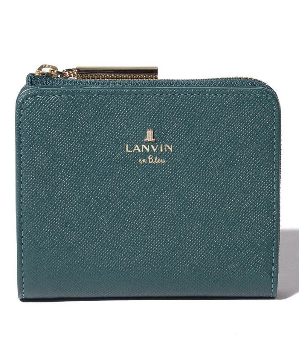 【ランバン オン ブルー/LANVIN en Bleu】のリュクサンブール 2つ折り財布 Lファスナー インテリア・キッズ・メンズ・レディースファッション・服の通販 founy(ファニー) 　ファッション　Fashion　レディースファッション　Fashion for Women　ミニ財布・二つ折り財布　Wallets & Card Cases　シンプル　Simple, Minimal　フロント　Front, Front Design　プリント　Print, Printed Pattern　メタル　Metal, Metal Parts　モチーフ　Motif, Design Theme　財布　Wallet, Purse　ディープグリーン|ID: prp329100004570754 ipo3291000000033117287