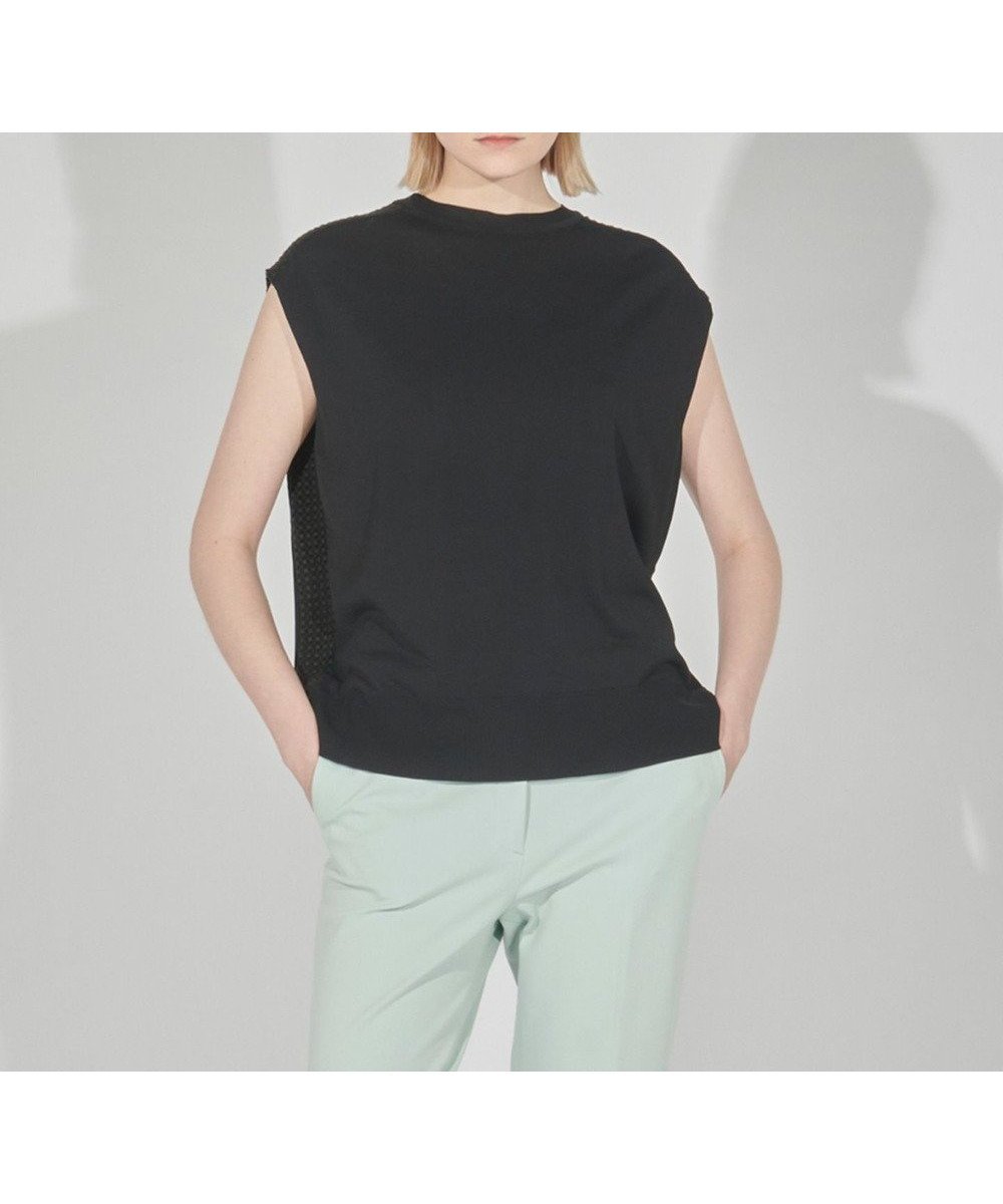 【ジョゼフ/JOSEPH】のケミカルレース×ニット ラウンドネックニット 人気、トレンドファッション・服の通販 founy(ファニー) 　ファッション　Fashion　レディースファッション　Fashion for Women　トップス・カットソー　Cut & Sew Tops　ニット　Knit Tops & Sweaters　イタリア　Italy　春　Spring　ケミカル　Chemical, Chemical Wash　コンビ　Combo, Combination Style　ストレッチ　Stretch, Stretchy Fabric　セーター　Sweater, Knitwear　ドッキング　Docking, Mixed Material　フェミニン　Feminine, Girly　ヨーク　Yoke, Yoke Design　レース　Lace, Lace Fabric　S/S・春夏　SS, Spring/Summer, Warm Season　夏　Summer　エレガント 上品　Elegant　 other-1|ID: prp329100004570815 ipo3291000000033123425