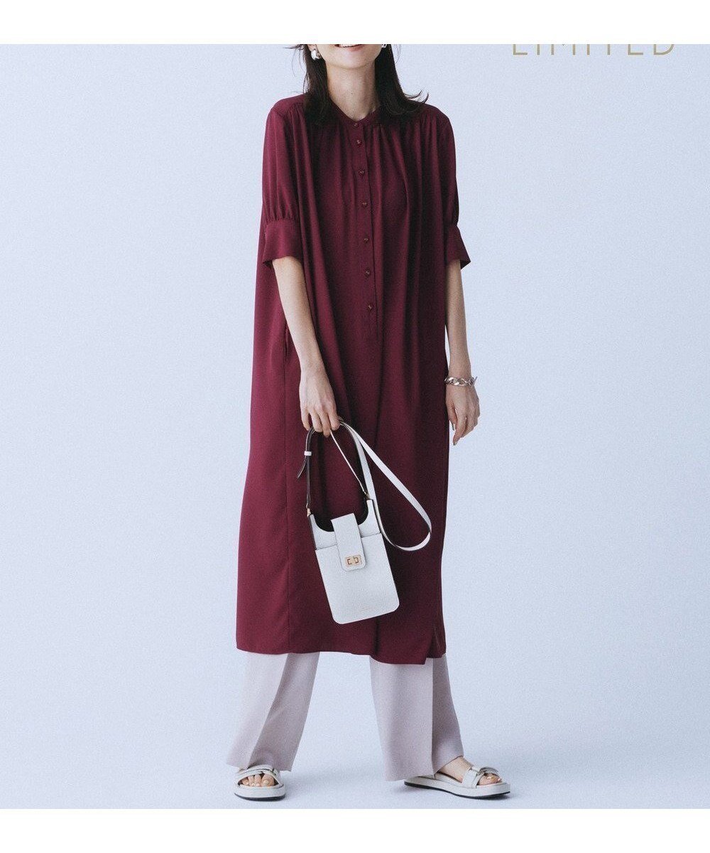 【ベイジ,/BEIGE,】の【WEB限定】SIMEON / ギャザーワンピース インテリア・キッズ・メンズ・レディースファッション・服の通販 founy(ファニー) 　ファッション　Fashion　レディースファッション　WOMEN　ワンピース　Dress　ギャザー　Gather　夏　Summer　春　Spring　S/S・春夏　Ss・Spring/Summer　Wine|ID: prp329100004571738 ipo3291000000032349470
