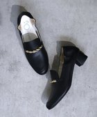 【ヌーベルローブオウ/nouvelleRobe Ou】の【本革・高反発】Spiral-bit loafers ヒールローファー ブラック|ID: prp329100004571749 ipo3291000000034249842