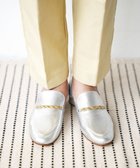 【ヌーベルローブオウ/nouvelleRobe Ou】の【本革・高反発】Spiral-bit loafers ヒールローファー シルバー|ID: prp329100004571749 ipo3291000000034249843