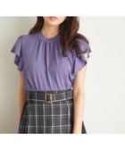 【フェルゥ/Feroux】の【UVケア】スタンドカラーフレアスリーブ Tシャツ パープル系|ID: prp329100004571786 ipo3291000000032670170