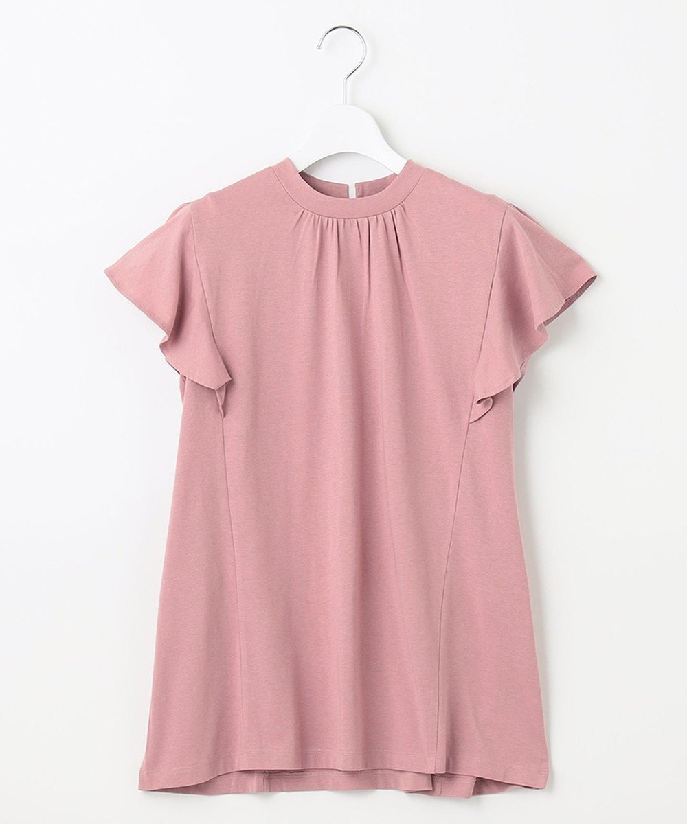 【フェルゥ/Feroux】の【UVケア】スタンドカラーフレアスリーブ Tシャツ インテリア・キッズ・メンズ・レディースファッション・服の通販 founy(ファニー) 　ファッション　Fashion　レディースファッション　Ladies' Fashion Online　トップス・カットソー　Tops/Tshirt　シャツ/ブラウス　Shirts/Blouses　ロング / Tシャツ　T-Shirts　カットソー　Cut and Sewn　おすすめ　Recommend　カットソー　Cut And Sew　フェミニン　Feminine　フレア　Flare　エレガント 上品　Elegant　夏　Summer　春　Spring　S/S・春夏　Ss・Spring/Summer　ビジネス 仕事 通勤　Business　ローズ系|ID: prp329100004571786 ipo3291000000032670175