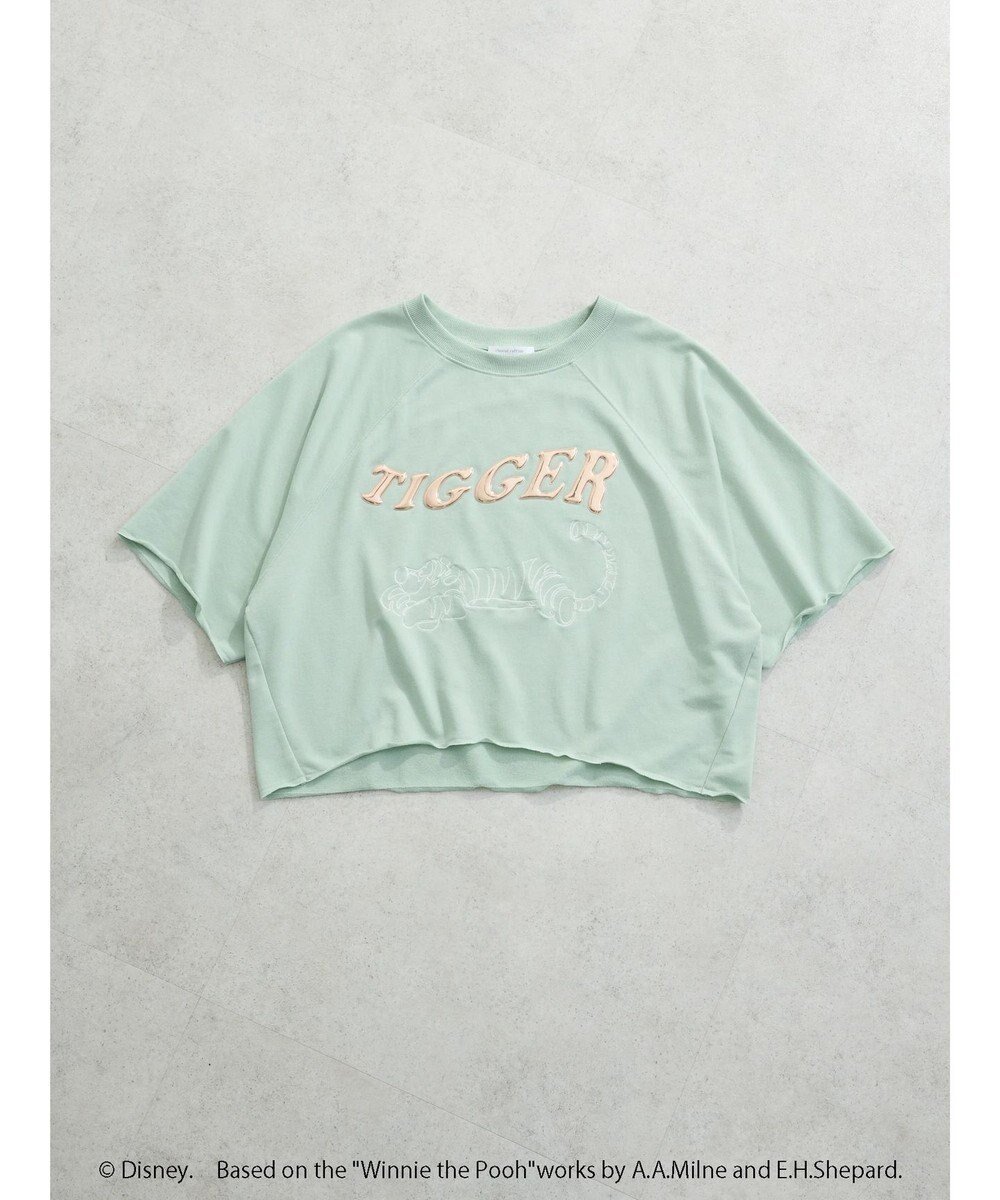 【グリーンパークス/Green Parks】のWinnie the Pooh/ショート丈プルオーバー インテリア・キッズ・メンズ・レディースファッション・服の通販 founy(ファニー) ファッション Fashion レディースファッション Fashion for Women トップス・カットソー Cut & Sew Tops シャツ・ブラウス・オフィスカジュアル Elegant Blouses & Button-Ups ロングTシャツ・Tシャツ Longline T-Shirts & Tees カジュアルプルオーバー・ニットトップス Pullovers & Knit Tops / Casual Pullovers カットソー・ベーシックTシャツ Cut-and-Sewn Tops / Stretch Tees & Basics カットソー Cut and Sewn Top キャラクター Character, Licensed Characters ショート Short, Short Length スリーブ Sleeve, Long Sleeve / Short Sleeve バランス Balance, Style Balance プリント Print, Printed Pattern ポケット Pocket, Pocket Detail 夏 Summer 春 Spring S/S・春夏 SS, Spring/Summer, Warm Season Mint|ID: prp329100004571974 ipo3291000000033684300