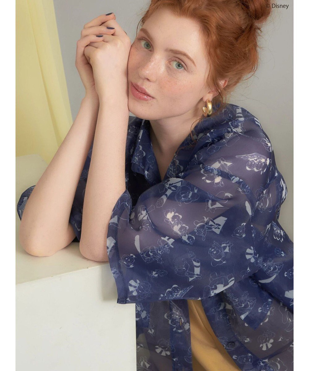 【アメリカンホリック/AMERICAN HOLIC】の総柄シアーショート丈シャツ/Disney インテリア・キッズ・メンズ・レディースファッション・服の通販 founy(ファニー) ファッション Fashion レディースファッション Fashion for Women トップス・カットソー Cut & Sew Tops シャツ・ブラウス・オフィスカジュアル Elegant Blouses & Button-Ups おすすめ Recommended / Our Picks インナー Innerwear クロップド Cropped, Short Length シアー Sheer, See-Through ショート Short, Short Length シンプル Simple, Minimal タンク Tank Top, Sleeveless Top トレンド Trend, Trending Now ワイド Wide, Wide Fit 夏 Summer 春 Spring S/S・春夏 SS, Spring/Summer, Warm Season Navy|ID: prp329100004572008 ipo3291000000034246413