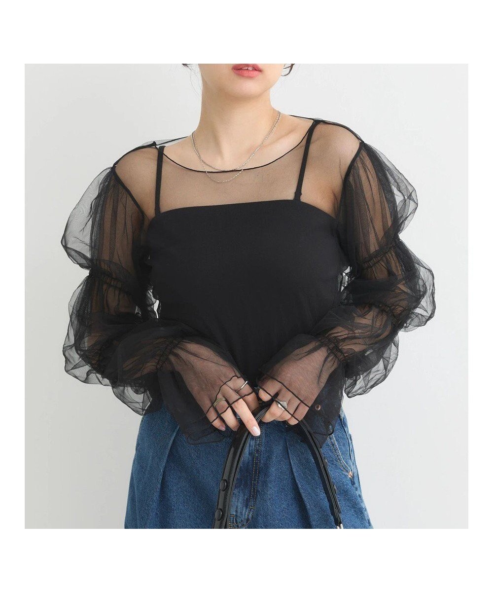 【アースミュージックアンドエコロジー/earth music&ecology】の袖デザインシアープルオーバー インテリア・キッズ・メンズ・レディースファッション・服の通販 founy(ファニー) ファッション Fashion レディースファッション Fashion for Women トップス・カットソー Cut & Sew Tops シャツ・ブラウス・オフィスカジュアル Elegant Blouses & Button-Ups ロングTシャツ・Tシャツ Longline T-Shirts & Tees カジュアルプルオーバー・ニットトップス Pullovers & Knit Tops / Casual Pullovers カットソー・ベーシックTシャツ Cut-and-Sewn Tops / Stretch Tees & Basics カットソー Cut and Sewn Top シアー Sheer, See-Through シャーリング Shirring, Ruched スリーブ Sleeve, Long Sleeve / Short Sleeve フィット Fit, Slim Fit フォルム Silhouette, Form ベーシック Basic, Essential ポケット Pocket, Pocket Detail ラウンド Round, Round Neck A/W・秋冬 Autumn/Winter Black|ID: prp329100004572077 ipo3291000000033684351