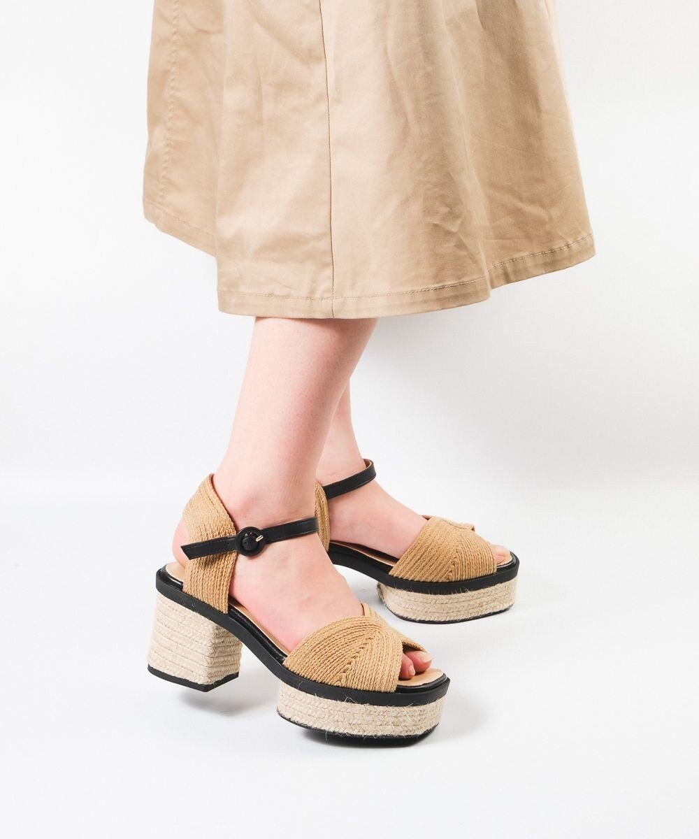 【ガイモ/gaimo】の【GAIMO/ガイモ】ラフィアクロスサンダル/MARIEVA インテリア・キッズ・メンズ・レディースファッション・服の通販 founy(ファニー) 　ファッション　Fashion　レディースファッション　Fashion for Women　春　Spring　サンダル　Sandals, Summer Shoes　シューズ　Shoes, Footwear　ハンド　Hand, Handmade　フィット　Fit, Slim Fit　ラフィア　Raffia, Natural Straw　リゾート　Resort, Vacation Style　S/S・春夏　SS, Spring/Summer, Warm Season　夏　Summer　ベージュ|ID: prp329100004572176 ipo3291000000033658046