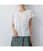 【23区/NIJYUSANKU】の【接触冷感/洗える】ツイストコットンプレーティング タックデザイン カットソー ホワイト系|ID: prp329100004572177 ipo3291000000033349095