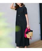 【23区/NIJYUSANKU】の【Oggi8月号掲載/接触冷感/洗える】ツイストコットンプレーティング ティアードワンピース ブラック系|ID: prp329100004572180 ipo3291000000035643091