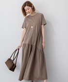 【23区/NIJYUSANKU】の【Oggi8月号掲載/接触冷感/洗える】ツイストコットンプレーティング ティアードワンピース ブラウン系|ID: prp329100004572180 ipo3291000000035643093