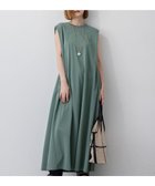 【23区/NIJYUSANKU】の【接触冷感/洗える】ツイストコットンプレーティング スリーブレスワンピース モスグリーン系|ID:prp329100004572182