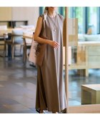 【23区/NIJYUSANKU】の【Oggi8月号掲載/接触冷感/洗える】ツイストコットンプレーティング スリーブレスワンピース ブラウン系|ID:prp329100004572182