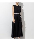 【23区/NIJYUSANKU】の【Oggi8月号掲載/接触冷感/洗える】ツイストコットンプレーティング スリーブレスワンピース ブラック系|ID:prp329100004572182