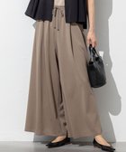 【23区/NIJYUSANKU】の【接触冷感/洗える】ツイストコットンプレーティング ワイド パンツ ブラウン系|ID: prp329100004572184 ipo3291000000032354805