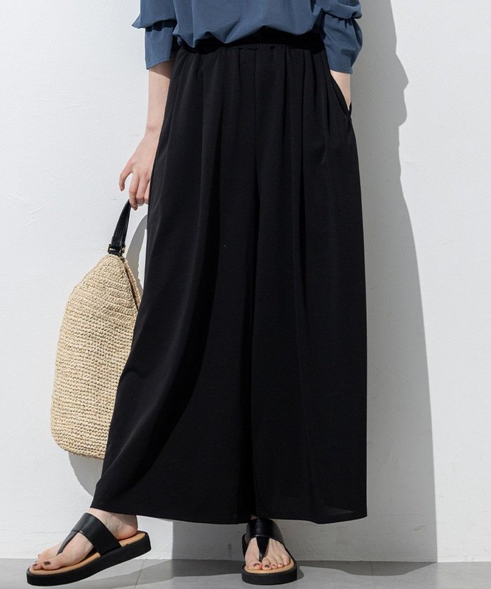 【23区/NIJYUSANKU】の【接触冷感/洗える】ツイストコットンプレーティング ワイド パンツ インテリア・キッズ・メンズ・レディースファッション・服の通販 founy(ファニー) https://founy.com/ ファッション Fashion レディースファッション Fashion for Women パンツ Pants & Trousers 春 Spring 洗える Machine Washable カットソー Cut and Sewn Top ガウチョパンツ Gaucho Pants, Culottes ギャザー Gathered, Ruffled セットアップ Set-Up, Coordinated Outfit ベーシック Basic, Essential リラックス Relax, Relaxed Fit ワイド Wide, Wide Fit S/S・春夏 SS, Spring/Summer, Warm Season おすすめ Recommended / Our Picks 夏 Summer 2025年 2025 2025春夏・S/S Spring/Summer 2025 SS25 |ID: prp329100004572184 ipo3291000000035709377