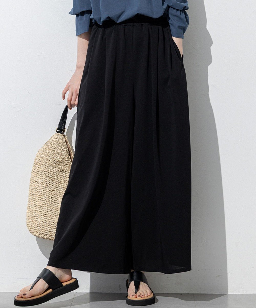 【23区/NIJYUSANKU】の【接触冷感/洗える】ツイストコットンプレーティング ワイド パンツ 人気、トレンドファッション・服の通販 founy(ファニー) 　ファッション　Fashion　レディースファッション　Fashion for Women　パンツ　Pants & Trousers　春　Spring　洗える　Machine Washable　カットソー　Cut and Sewn Top　ガウチョパンツ　Gaucho Pants, Culottes　ギャザー　Gathered, Ruffled　セットアップ　Set-Up, Coordinated Outfit　ベーシック　Basic, Essential　リラックス　Relax, Relaxed Fit　ワイド　Wide, Wide Fit　S/S・春夏　SS, Spring/Summer, Warm Season　おすすめ　Recommended / Our Picks　夏　Summer　2025年　2025　2025春夏・S/S　Spring/Summer 2025 SS25　 other-1|ID: prp329100004572184 ipo3291000000035709377