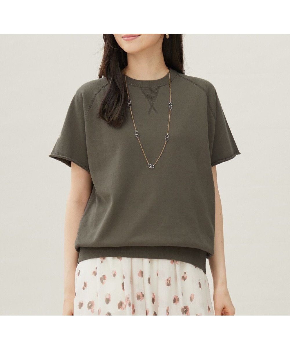 【自由区/JIYU-KU】の【洗える】コットンループバックスウェット ニット インテリア・キッズ・メンズ・レディースファッション・服の通販 founy(ファニー) 　ファッション　Fashion　レディースファッション　Fashion for Women　トップス・カットソー　Cut & Sew Tops　ニット　Knit Tops & Sweaters　レディースパーカー・カジュアルフーディー　Casual Hoodies & Sweatshirts　スウェット・クルーネックトップス　Sweatshirts & Crewnecks / Relaxed Fit Sweat Tops　インド　Indian Textile　セーター　Sweater, Knitwear　ミックス　Mix, Mixed Style　夏　Summer　春　Spring　S/S・春夏　SS, Spring/Summer, Warm Season　洗える　Machine Washable　ダークカーキ|ID: prp329100004572187 ipo3291000000036279243