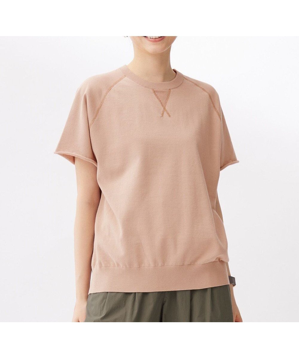 【自由区/JIYU-KU】の【洗える】コットンループバックスウェット ニット インテリア・キッズ・メンズ・レディースファッション・服の通販 founy(ファニー) 　ファッション　Fashion　レディースファッション　Fashion for Women　トップス・カットソー　Cut & Sew Tops　ニット　Knit Tops & Sweaters　レディースパーカー・カジュアルフーディー　Casual Hoodies & Sweatshirts　スウェット・クルーネックトップス　Sweatshirts & Crewnecks / Relaxed Fit Sweat Tops　インド　Indian Textile　セーター　Sweater, Knitwear　ミックス　Mix, Mixed Style　夏　Summer　春　Spring　S/S・春夏　SS, Spring/Summer, Warm Season　洗える　Machine Washable　ローズ|ID: prp329100004572187 ipo3291000000036279245