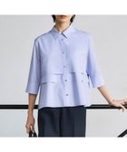 【アイシービー/iCB】の【WEB限定・洗える】クリーンブロード クロップドシャツ ブルーストライプ系|ID: prp329100004572197 ipo3291000000032458831