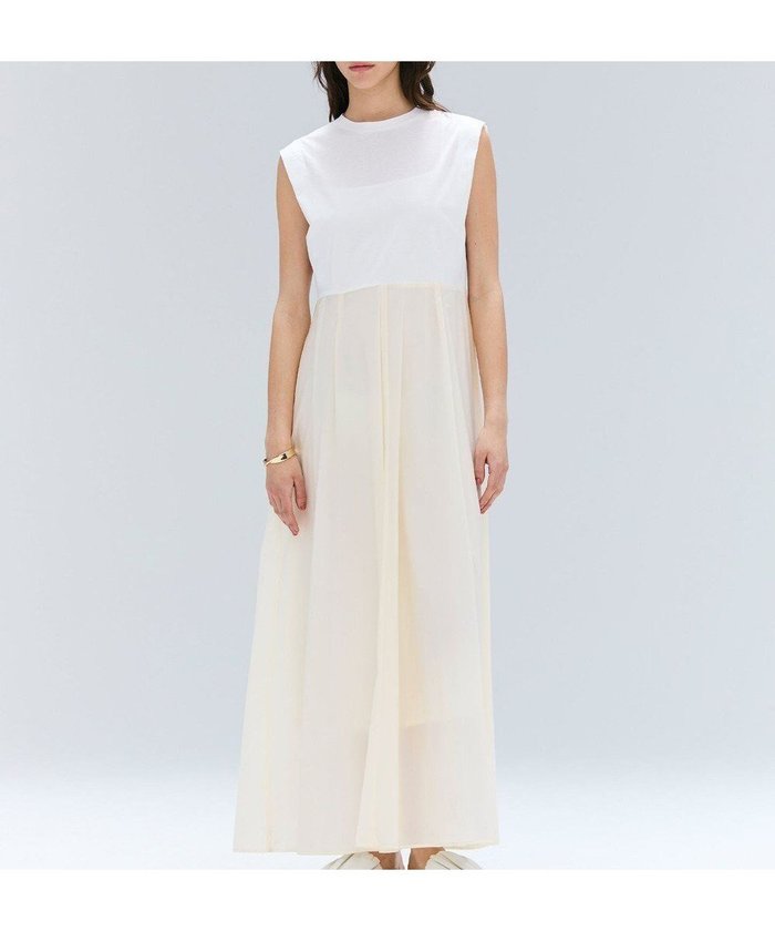 【ベイジ,/BEIGE,】の【洗える/セットアップ対応】SPIGA / ジャージーコンビフレアワンピース インテリア・キッズ・メンズ・レディースファッション・服の通販 founy(ファニー) https://founy.com/ ファッション Fashion レディースファッション Fashion for Women ワンピース Dresses エレガント 上品 Elegant 春 Spring 洗える Machine Washable ジャケット Jacket, Outerwear ストレッチ Stretch, Stretchy Fabric セットアップ Set-Up, Coordinated Outfit タフタ Taffeta, Structured Fabric ドッキング Docking, Mixed Material ノースリーブ Sleeveless, No-Sleeve パウダー Powder, Soft Tone フレア Flare, Flared S/S・春夏 SS, Spring/Summer, Warm Season おすすめ Recommended / Our Picks 夏 Summer 旅行 Travel |ID: prp329100004572251 ipo3291000000033603998