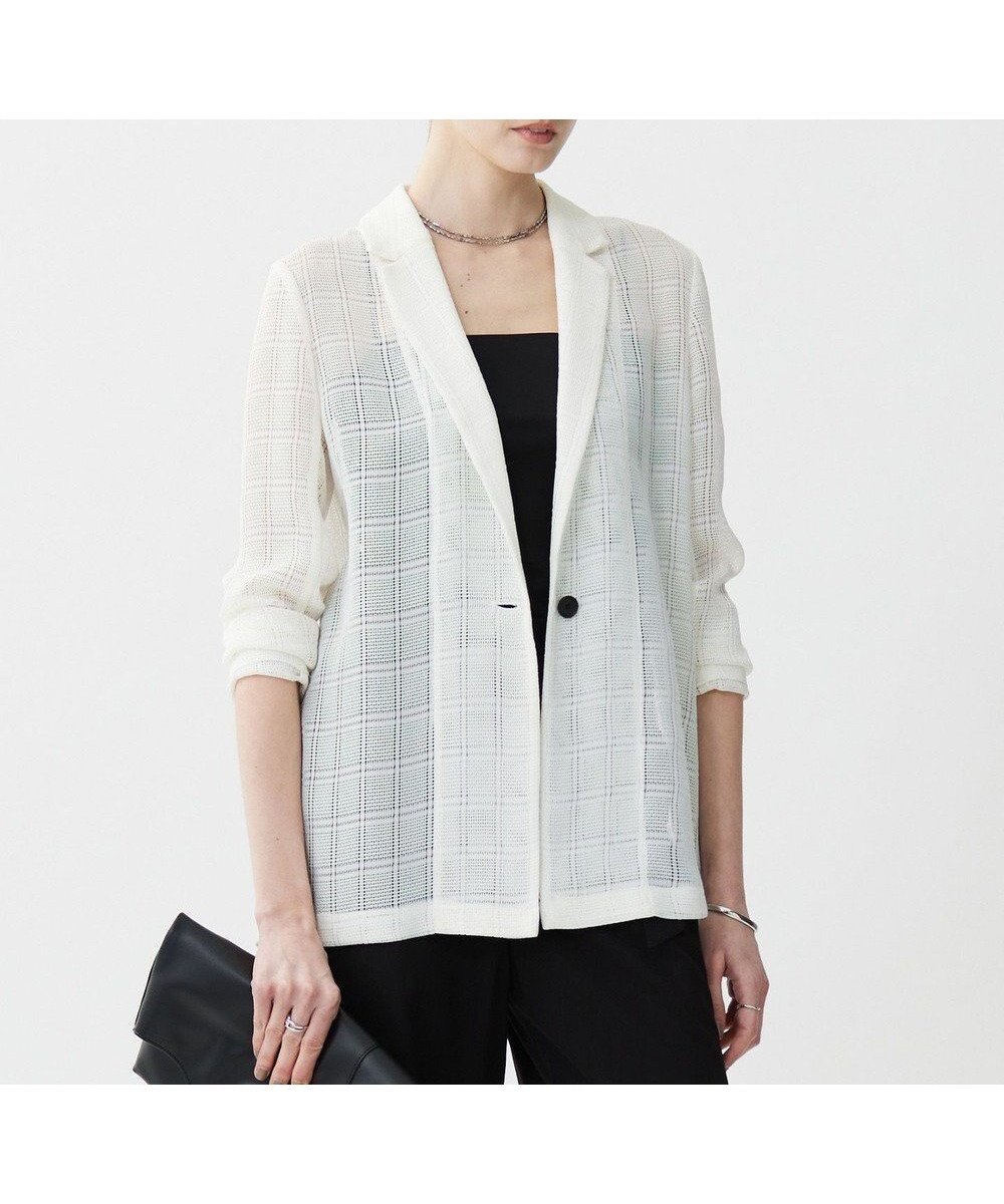 【アイシービー/iCB】のスクエアチェックレノクロス レースジャケット 人気、トレンドファッション・服の通販 founy(ファニー) 　ファッション　Fashion　レディースファッション　Ladies' Fashion Online　アウター　Coat Outerwear　ジャケット　Jackets　テーラードジャケット　Tailored Jackets　春　Spring　ジャケット　Jacket　スクエア　Square　ストレート　Straight　セットアップ　Set Up　チェック　Check　バランス　Balance　レース　Race　ワイド　Wide　S/S・春夏　Ss・Spring/Summer　おすすめ　Recommend　夏　Summer　エレガント 上品　Elegant　2025年　2025　2025春夏・S/S　Ss,Spring/Summer,2025　 other-1|ID: prp329100004572265 ipo3291000000032355355