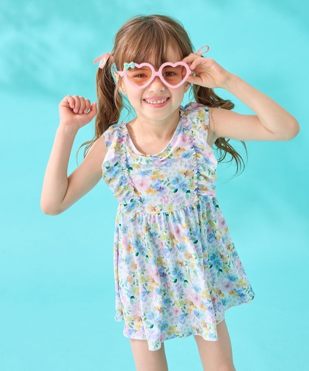 【エニィ/ANY / KIDS】の花柄 セパレート 水着 インテリア・キッズ・メンズ・レディースファッション・服の通販 founy(ファニー) ファッション Fashion キッズファッション Fashion for Kids インナー Innerwear セパレート Separate, Two-Piece チュニック Tunic, Long Top リボン Ribbon, Bow 夏 Summer 春 Spring S/S・春夏 SS, Spring/Summer, Warm Season 楽ちん Easy Fit, Comfortable 水着 Swimsuit, Swimwear エクリュ系花柄|ID: prp329100004573069 ipo3291000000034321932