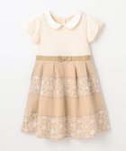 【組曲 / KIDS/KUMIKYOKU】の【110-140㎝】フラワーパネルボーダー ワンピース ベージュ系|ID: prp329100004573074 ipo3291000000032633295