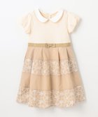 【組曲 / KIDS/KUMIKYOKU】の【110-140㎝】フラワーパネルボーダー ワンピース ベージュ系|ID: prp329100004573074 ipo3291000000033487283