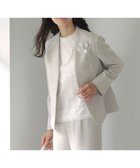 【ジェイ プレス/J.PRESS】の【セットアップ対応・洗える】セラテリーダブルクロス ノーカラー ジャケット グレージュ系|ID: prp329100004573120 ipo3291000000033689737
