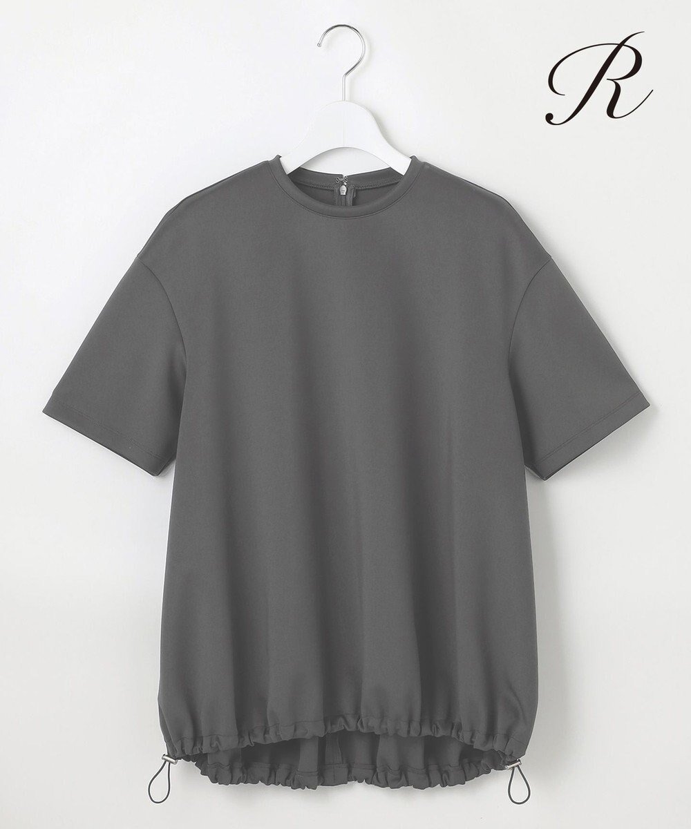 【23区/NIJYUSANKU】の【R(アール)】スキューバジャージー ブラウス インテリア・キッズ・メンズ・レディースファッション・服の通販 founy(ファニー) 　ファッション　Fashion　レディースファッション　Ladies' Fashion Online　トップス・カットソー　Tops/Tshirt　シャツ/ブラウス　Shirts/Blouses　春　Spring　コンシャス　Conscious　ストレッチ　Stretch　ドレープ　Drape　ドローストリング　Drawstring　人気　Popularity　フィット　Fit　ブラウジング　Browsing　半袖　Short Sleeve　S/S・春夏　Ss・Spring/Summer　おすすめ　Recommend　夏　Summer　2025年　2025　2025春夏・S/S　Ss,Spring/Summer,2025　スレートグレー系|ID: prp329100004573121 ipo3291000000032364467