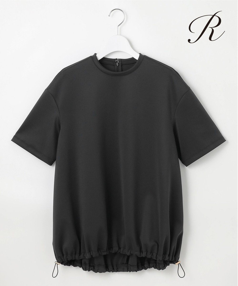 【23区/NIJYUSANKU】の【R(アール)】スキューバジャージー ブラウス インテリア・キッズ・メンズ・レディースファッション・服の通販 founy(ファニー) 　ファッション　Fashion　レディースファッション　Ladies' Fashion Online　トップス・カットソー　Tops/Tshirt　シャツ/ブラウス　Shirts/Blouses　春　Spring　コンシャス　Conscious　ストレッチ　Stretch　ドレープ　Drape　ドローストリング　Drawstring　人気　Popularity　フィット　Fit　ブラウジング　Browsing　半袖　Short Sleeve　S/S・春夏　Ss・Spring/Summer　おすすめ　Recommend　夏　Summer　2025年　2025　2025春夏・S/S　Ss,Spring/Summer,2025　ブラック系|ID: prp329100004573121 ipo3291000000032364469