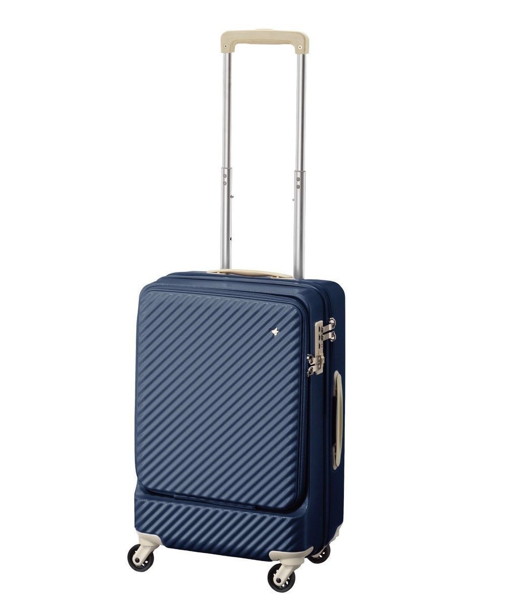 【エースバッグズアンドラゲッジ/ACE BAGS & LUGGAGE】のHaNT ハントマイン スーツケース 34L フロントポケット 1-2泊用 機内持込み対応サイズ 05744 ハント インテリア・キッズ・メンズ・レディースファッション・服の通販 founy(ファニー) 　ファッション　Fashion　レディースファッション　Fashion for Women　スーツ　Business Suits & Workwear　傘　Umbrella, Parasol　シューズ　Shoes, Footwear　フロント　Front, Front Design　プリント　Print, Printed Pattern　ポケット　Pocket, Pocket Detail　ポーチ　Pouch, Small Case　おすすめ　Recommended / Our Picks　旅行　Travel　スーツケース キャリーケース　Suitcase / Carry Case　ビオラネイビー|ID: prp329100004573125 ipo3291000000032695544