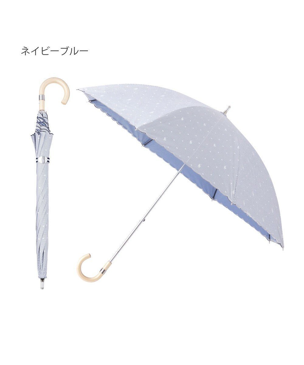 【ムーンバット/MOONBAT】の【軽量】POLO RALPH LAUREN 晴雨兼用日傘 長傘 ストライプドット/遮光 遮熱 UV インテリア・キッズ・メンズ・レディースファッション・服の通販 founy(ファニー) 　ファッション　Fashion　レディースファッション　WOMEN　傘 / レイングッズ　Umbrellas/Rainwear　アイビー　Ivy　ウッド　Wood　傘　Umbrella　軽量　Lightweight　ストライプ　Stripe　ドット　Dot　ニューヨーク　New York　プリント　Print　日傘　Parasol　ラップ　Wrap　ネイビーブルー|ID: prp329100004573129 ipo3291000000032364640