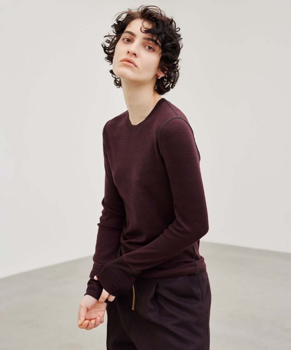 【ベイジ,/BEIGE,】の【洗える】FORD / クルーネックトップス インテリア・キッズ・メンズ・レディースファッション・服の通販 founy(ファニー) 　ファッション　Fashion　レディースファッション　WOMEN　トップス・カットソー　Tops/Tshirt　シャツ/ブラウス　Shirts/Blouses　ロング / Tシャツ　T-Shirts　カットソー　Cut and Sewn　インナー　Inner　カットソー　Cut And Sew　カーディガン　Cardigan　ジャケット　Jacket　フィット　Fit　人気　Popularity　定番　Standard　洗える　Washable　A/W・秋冬　Aw・Autumn/Winter・Fw・Fall-Winter　Bordeaux×C Gray|ID: prp329100004573136 ipo3291000000032364825