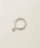 【ヨア/yoaa】のシルバー925 ピンクアコヤチェーンリング シルバー925|ID: prp329100004573146 ipo3291000000034255838