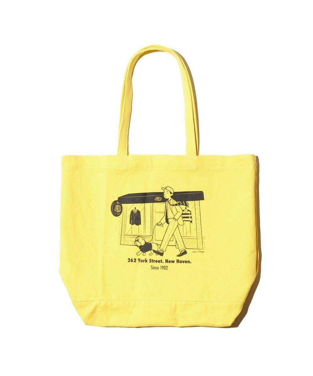 【ジェイ プレス/J.PRESS / MEN】の【AaronChang】【UNISEX】トートバッグ インテリア・キッズ・メンズ・レディースファッション・服の通販 founy(ファニー) 　ファッション　Fashion　レディースファッション　Fashion for Women　バッグ　Bags　アイビー　Ivy Pattern　イラスト　Illustration　キャンバス　Canvas, Canvas Fabric　コラボ　Collaboration, Collab　コレクション　Collection, Seasonal Line　雑誌　Magazine, Fashion Magazine　プリント　Print, Printed Pattern　ベーシック　Basic, Essential　ポケット　Pocket, Pocket Detail　ユニセックス　Unisex, Genderless　イエロー系|ID: prp329100004573187 ipo3291000000034473723