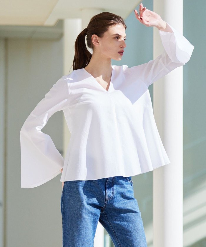 【ベイジ,/BEIGE,】のPERSIMMON / フレアーブラウス インテリア・キッズ・メンズ・レディースファッション・服の通販 founy(ファニー) https://founy.com/ ファッション Fashion レディースファッション Fashion for Women トップス・カットソー Cut & Sew Tops シャツ・ブラウス・オフィスカジュアル Elegant Blouses & Button-Ups 春 Spring コンパクト Compact, Small Size シンプル Simple, Minimal タイプライター Typewriter Fabric, Crisp Cotton バランス Balance, Style Balance フィット Fit, Slim Fit フレア Flare, Flared フロント Front, Front Design ボトム Bottoms, Lower Wear S/S・春夏 SS, Spring/Summer, Warm Season 夏 Summer 2023春夏・S/S Spring/Summer 2023 SS23 2023年 2023 |ID: prp329100004573278 ipo3291000000034318357