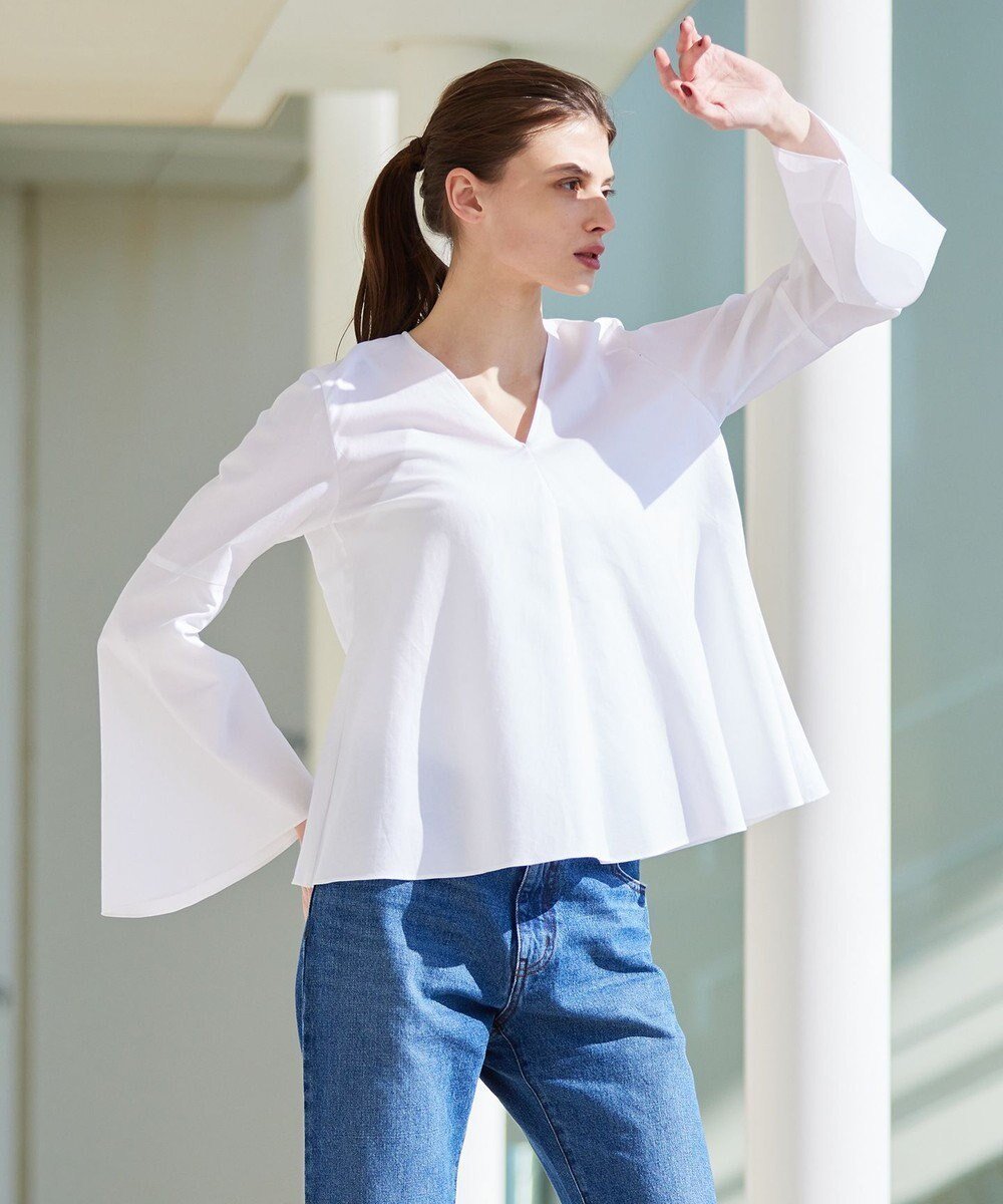 【ベイジ,/BEIGE,】のPERSIMMON / フレアーブラウス 人気、トレンドファッション・服の通販 founy(ファニー) 　ファッション　Fashion　レディースファッション　Fashion for Women　トップス・カットソー　Cut & Sew Tops　シャツ・ブラウス・オフィスカジュアル　Elegant Blouses & Button-Ups　春　Spring　コンパクト　Compact, Small Size　シンプル　Simple, Minimal　タイプライター　Typewriter Fabric, Crisp Cotton　バランス　Balance, Style Balance　フィット　Fit, Slim Fit　フレア　Flare, Flared　フロント　Front, Front Design　ボトム　Bottoms, Lower Wear　S/S・春夏　SS, Spring/Summer, Warm Season　夏　Summer　2023春夏・S/S　Spring/Summer 2023 SS23　2023年　2023　 other-1|ID: prp329100004573278 ipo3291000000034318357