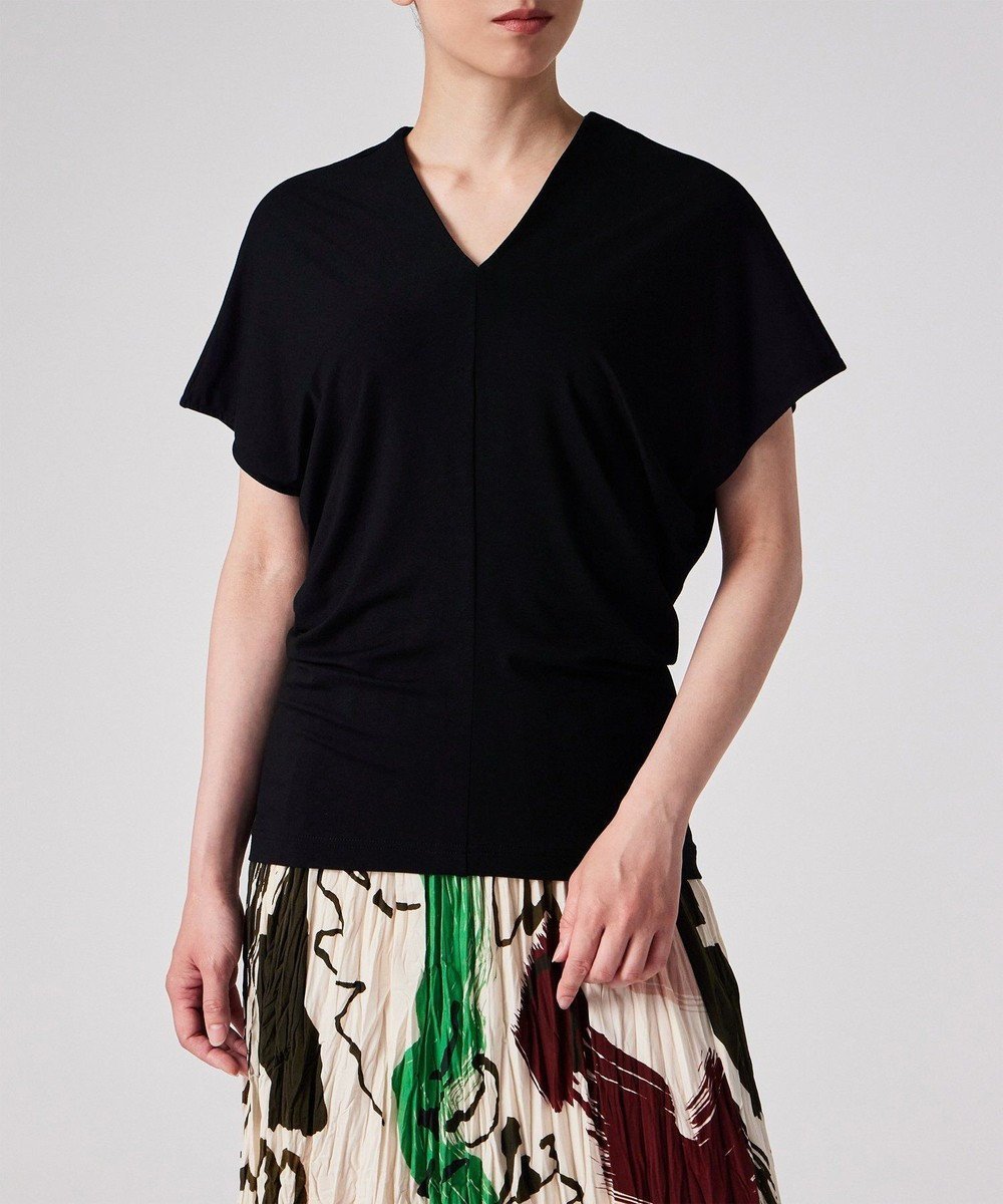 【ポール スミス/Paul Smith】の【洗える】ベア天竺 Vネックカットソー 人気、トレンドファッション・服の通販 founy(ファニー) 　ファッション　Fashion　レディースファッション　Fashion for Women　トップス・カットソー　Cut & Sew Tops　シャツ・ブラウス・オフィスカジュアル　Elegant Blouses & Button-Ups　ロングTシャツ・Tシャツ　Longline T-Shirts & Tees　カットソー・ベーシックTシャツ　Cut-and-Sewn Tops / Stretch Tees & Basics　Vネックトップス　V-Neck Tops / V-Cut Neckline Shirts　カットソー　Cut and Sewn Top　ストライプ　Stripe, Striped Pattern　ドレープ　Drape, Draping Fabric　夏　Summer　春　Spring　S/S・春夏　SS, Spring/Summer, Warm Season　洗える　Machine Washable　 other-1|ID: prp329100004573311 ipo3291000000033524946