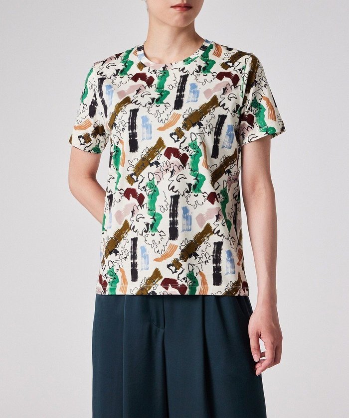 【ポール スミス/Paul Smith】のPainters Smock 半袖Tシャツ インテリア・キッズ・メンズ・レディースファッション・服の通販 founy(ファニー) https://founy.com/ ファッション Fashion レディースファッション Fashion for Women トップス・カットソー Cut & Sew Tops シャツ・ブラウス・オフィスカジュアル Elegant Blouses & Button-Ups ロングTシャツ・Tシャツ Longline T-Shirts & Tees カットソー・ベーシックTシャツ Cut-and-Sewn Tops / Stretch Tees & Basics カットソー Cut and Sewn Top シンプル Simple, Minimal プリント Print, Printed Pattern モダン Modern, Contemporary ワーク Workwear, Utility Style 半袖 Short Sleeve, Half Sleeve 夏 Summer S/S・春夏 SS, Spring/Summer, Warm Season A/W・秋冬 Autumn/Winter |ID: prp329100004573314 ipo3291000000033524951