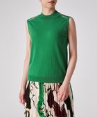 【ポール スミス/Paul Smith】の【洗える】パイピングストライプ ノースリーブ ニット グリーン|ID: prp329100004573319 ipo3291000000033523202