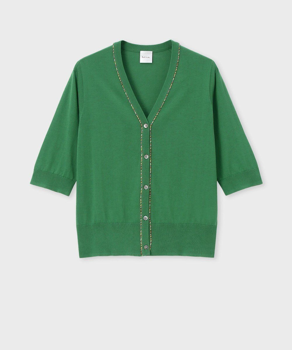 【ポール スミス/Paul Smith】の【洗える】パイピングストライプ カーディガン インテリア・キッズ・メンズ・レディースファッション・服の通販 founy(ファニー) 　ファッション　Fashion　レディースファッション　Fashion for Women　トップス・カットソー　Cut & Sew Tops　カーディガン・羽織り　Layered Style Cardigans　おすすめ　Recommended / Our Picks　アンサンブル　Ensemble Set　カーディガン　Cardigan, Knitwear　コンパクト　Compact, Small Size　ノースリーブ　Sleeveless, No-Sleeve　パイピング　Piping, Trim Design　エレガント 上品　Elegant　夏　Summer　S/S・春夏　SS, Spring/Summer, Warm Season　洗える　Machine Washable　A/W・秋冬　Autumn/Winter　グリーン|ID: prp329100004573320 ipo3291000000032366853