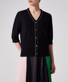 【ポール スミス/Paul Smith】の【洗える】パイピングストライプ カーディガン ブラック|ID: prp329100004573320 ipo3291000000032690303